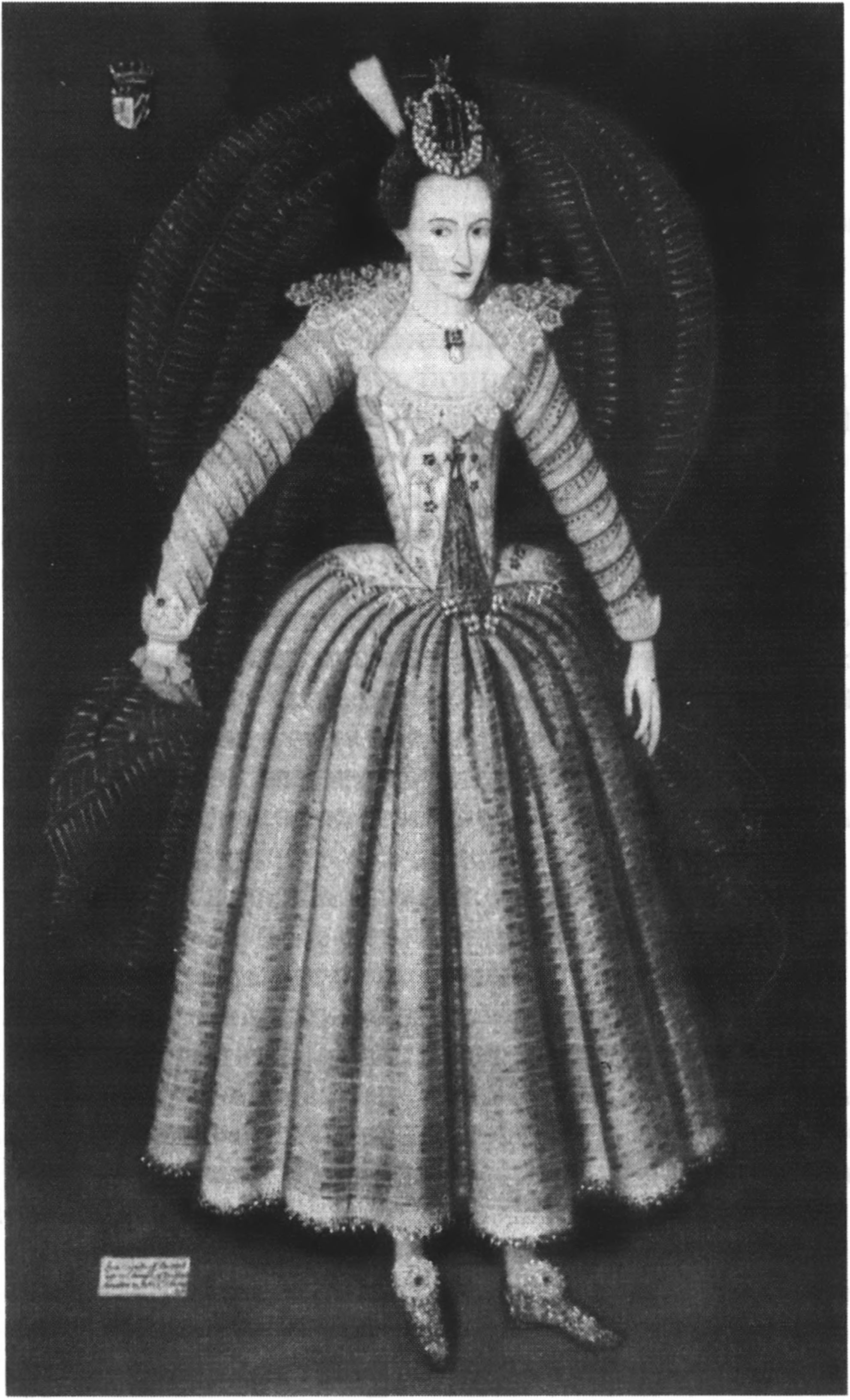 Люси Харрингтон, графиня Бедфорд — ближайшая подруга Елизаветы Сидни-Рэтленд, в костюме участницы пьесы-маски «Гименей»