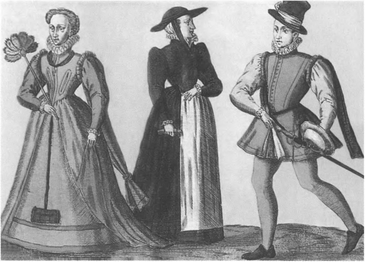 Костюмы английских горожан. 1577 г.
