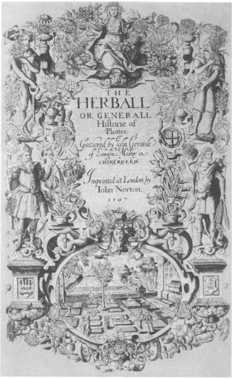 Титульная страница «Травника» Джона Герарда. 1597 г.