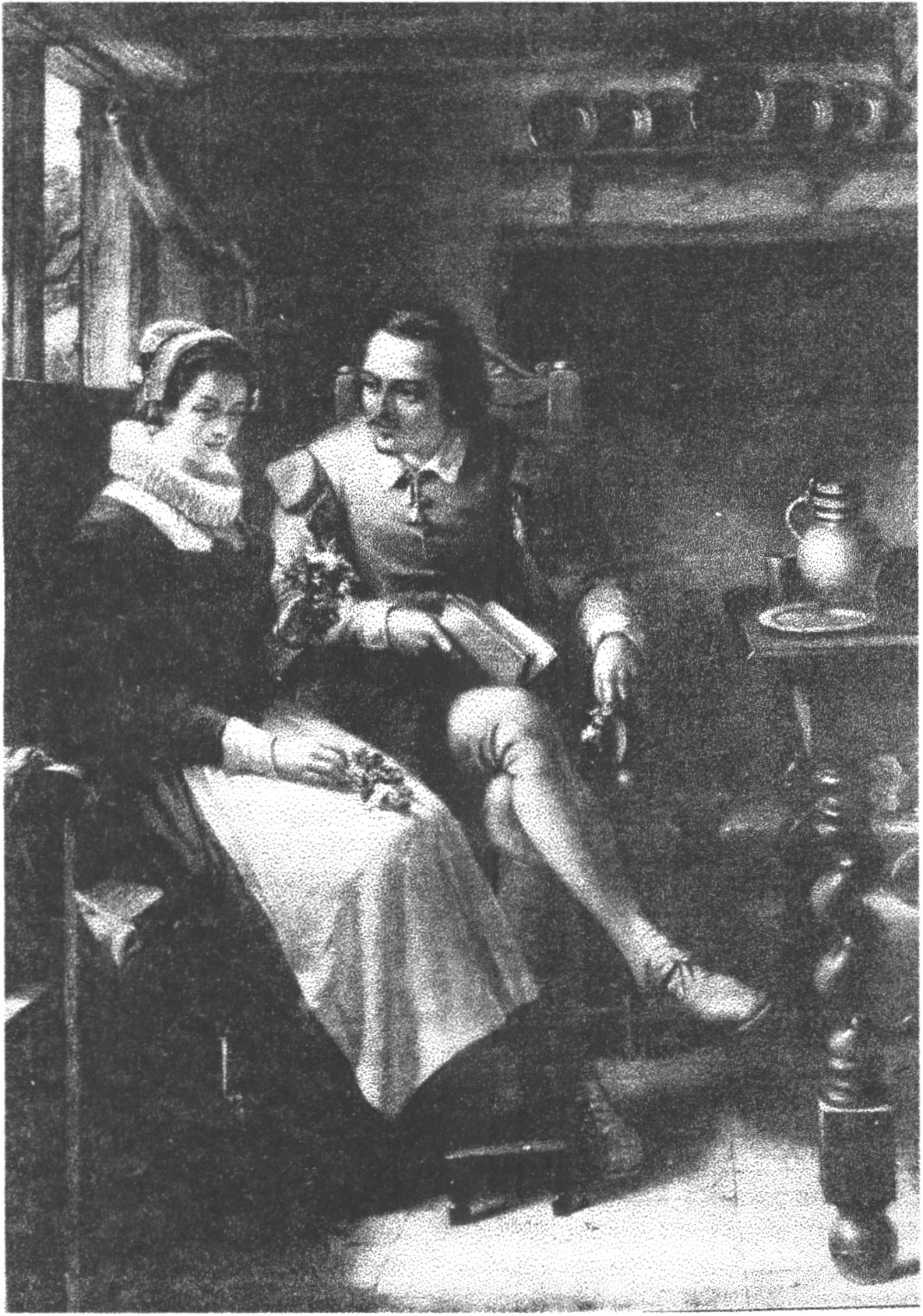 Шекспир и Анна Гесве. Картина Т. Брукса