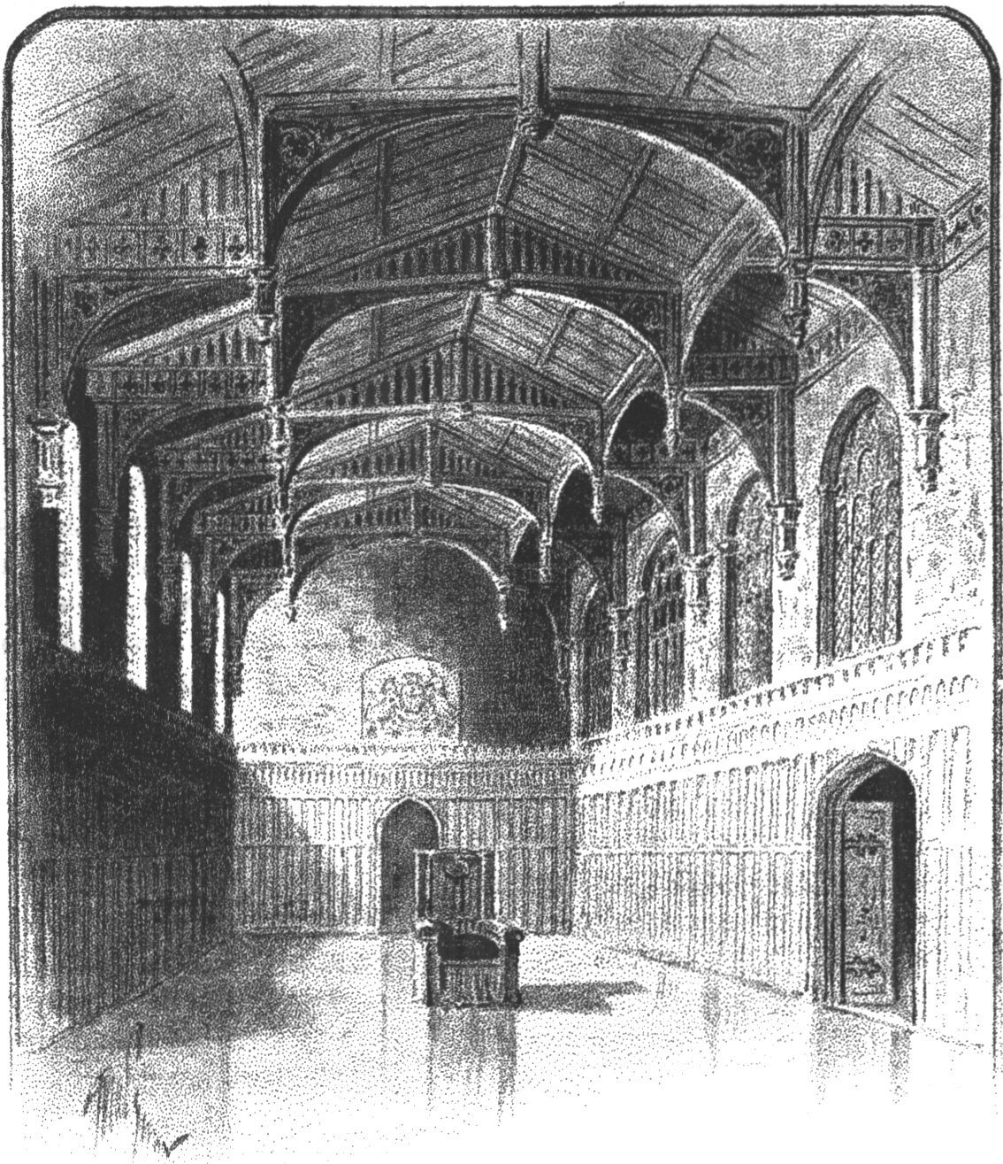 Комната в королевском дворце. Рисунок В. Табурин