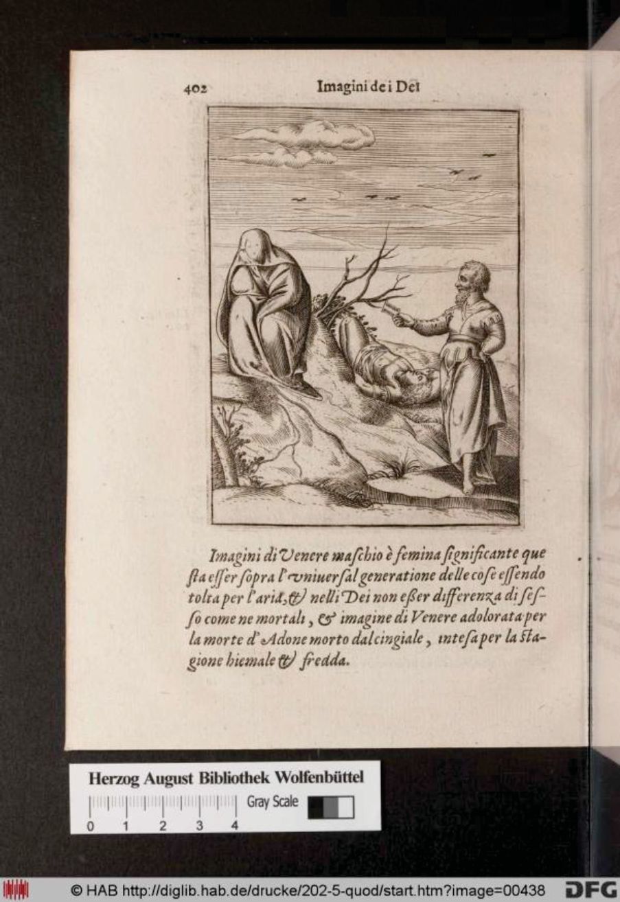 Рис. 3. Иллюстрация из издания: Cartari, Vincenzo. Le imagini de gli dei de gli antichi. Venetia: Deuchino, 1624