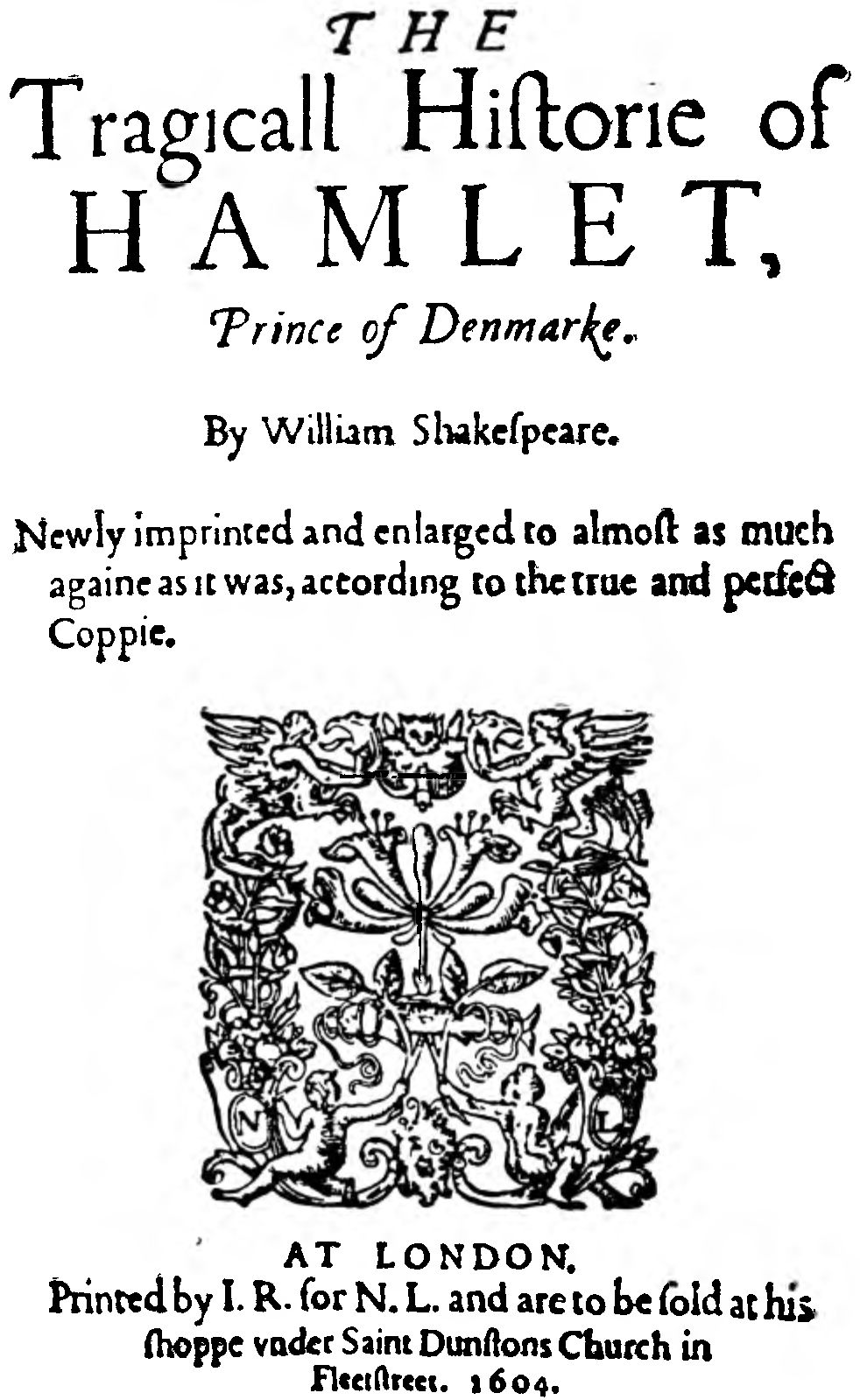 Титульный лист второго издания «Гамлета». 1604