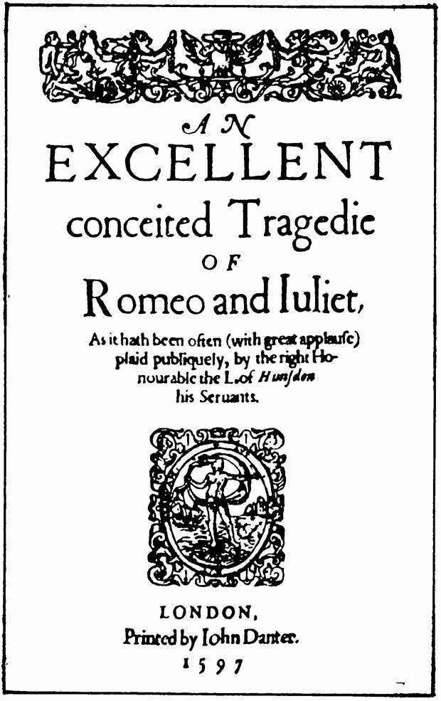 Первое издание «Ромео и Джульетты»