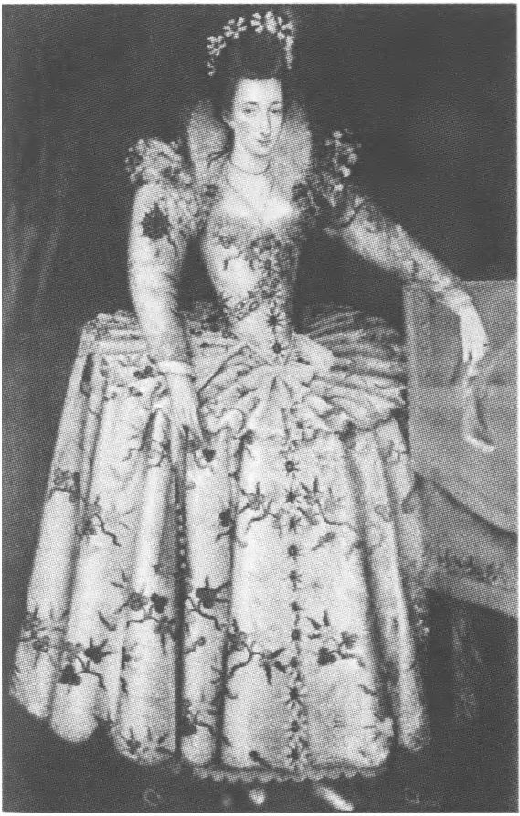 Анна Вавасор, фрейлина Елизаветы I, в платье, расшитом цветами