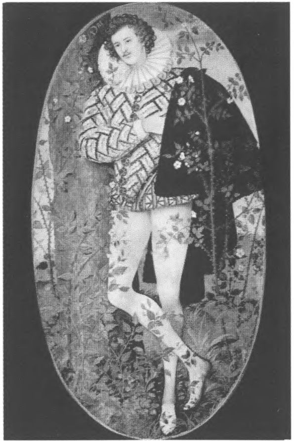 Щеголь. Молодой аристократ среди роз. Н. Хиллард. 1587 г.