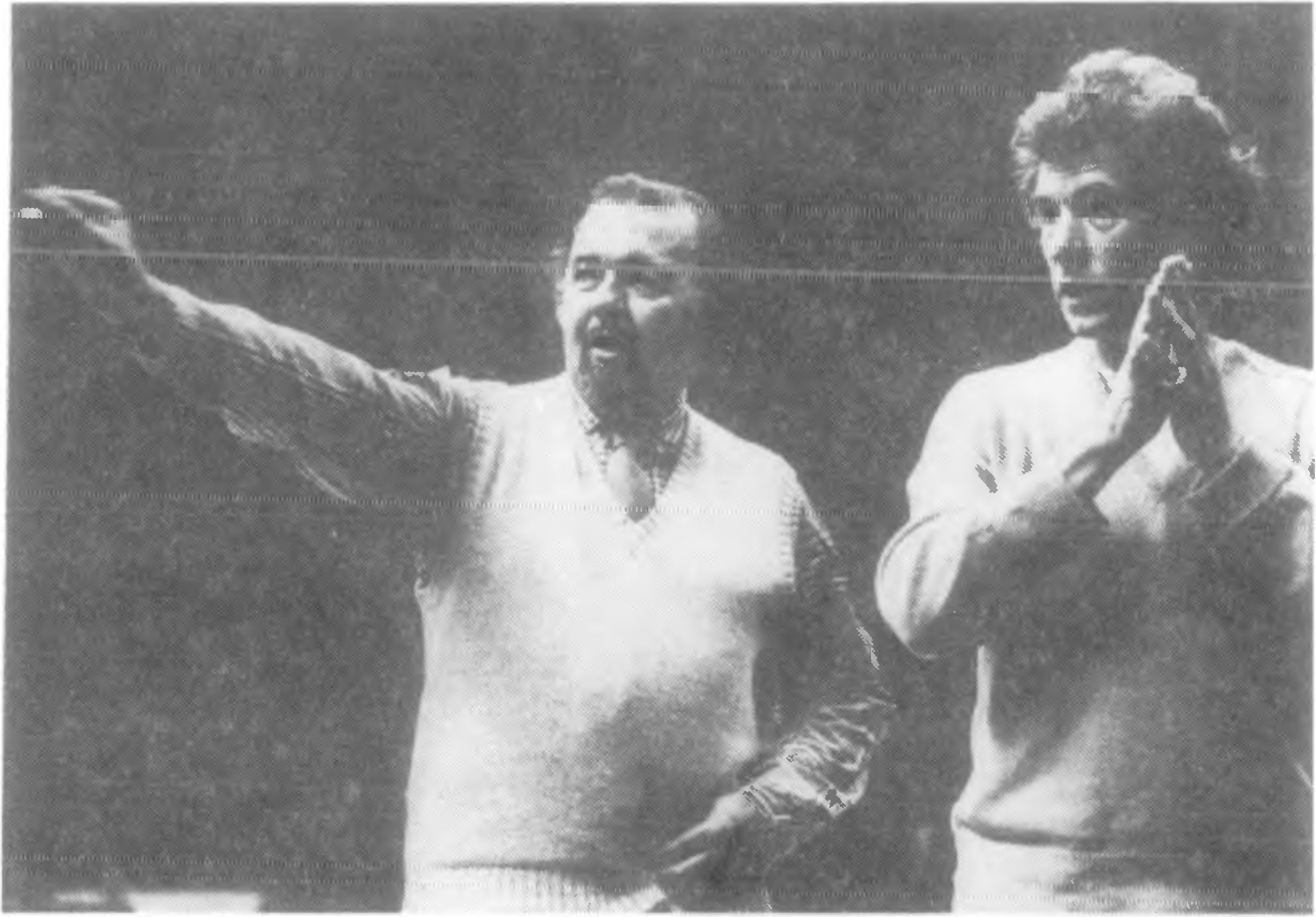 Питер Холл на репетиции «Кориолана». Национальный театр. 1984