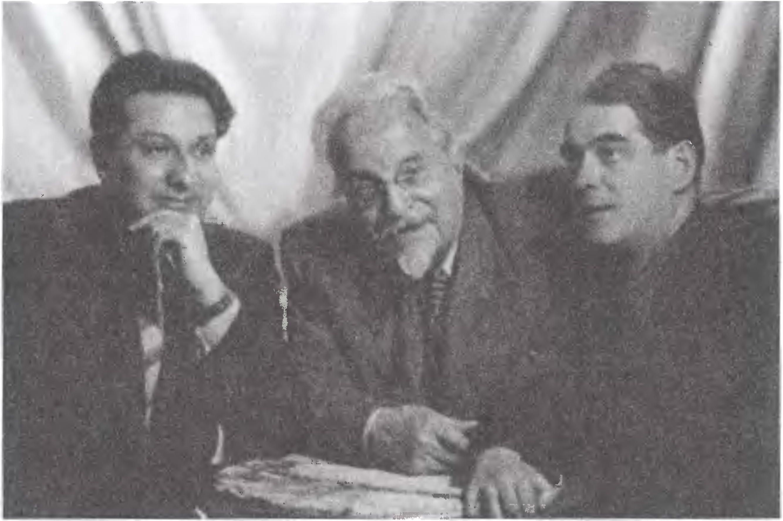 Слева направо: Г.Н. Бояджиев, А.К. Дживилегов, А.А. Аникст