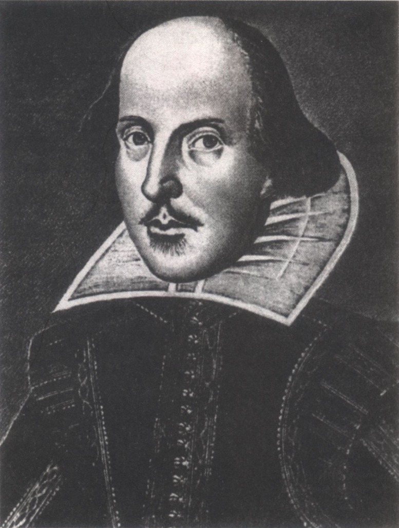 Шекспир. Гравюра М. Дройсхута из Великого фолио. 1623 год. Камзол — с двумя правыми рукавами