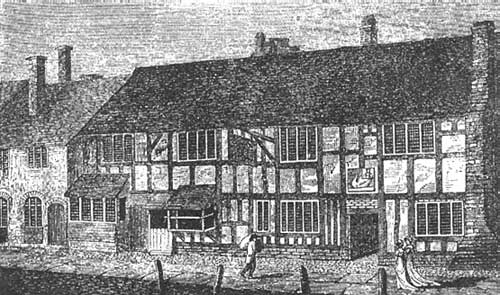 Дом, в котором родился Шекспир по гравюре 1806 г.